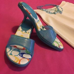 💎🛍 multicolor COACH kitten heels 🐱👠